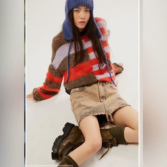 20-Free People Caravelli Splice Pullover -Oversized - Picture 3 of 6